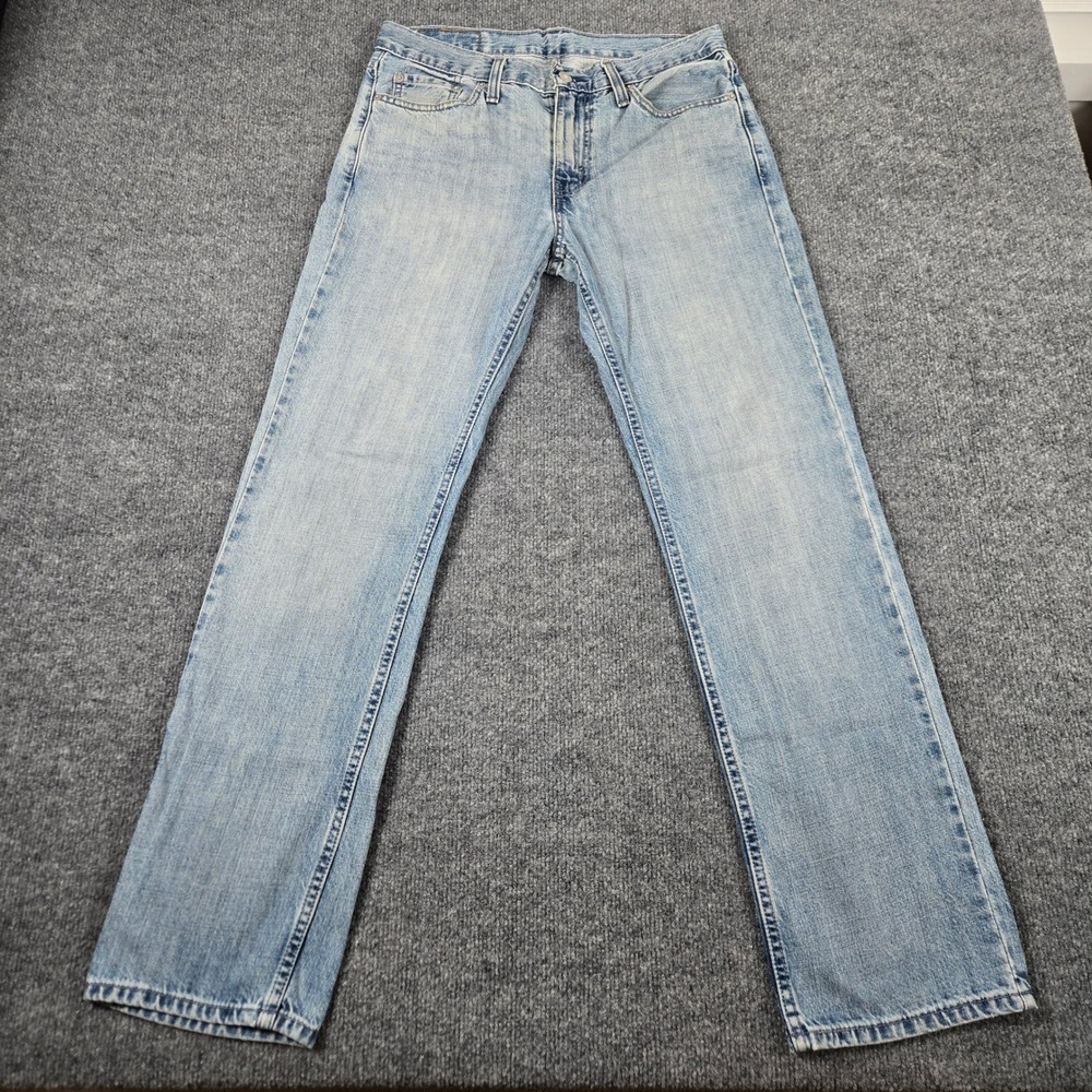 Levi's 514 Straight Fit Jeans Mens 30x32 Light Wash Good‎ Denim Pants (B12)
